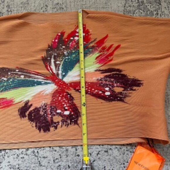 🧡3/15 NWT Bundle x 2 Orange Butterfly Top + Pink Top Women's L - Picture 4 of 16